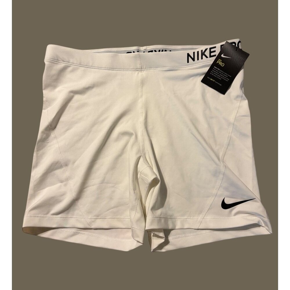 NIKE PRO Dri-Fit Women's 3" training shorts in white - NEW! - Women's XXL